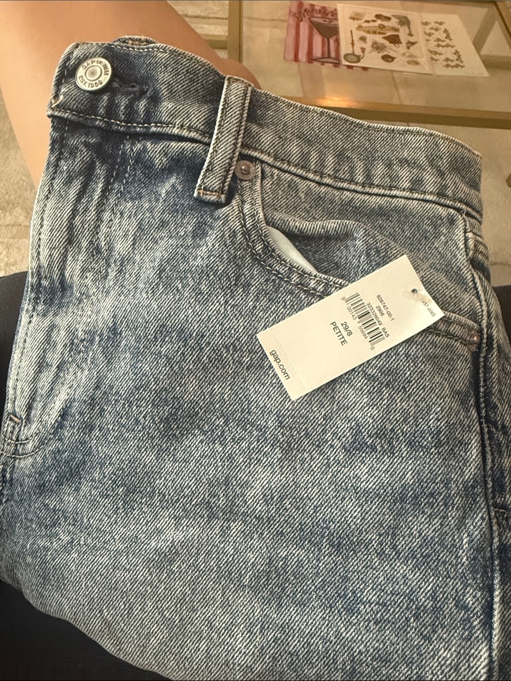 GAP High-Rise 90s Slim Straight Jeans (Petite) - Picture 8 of 8